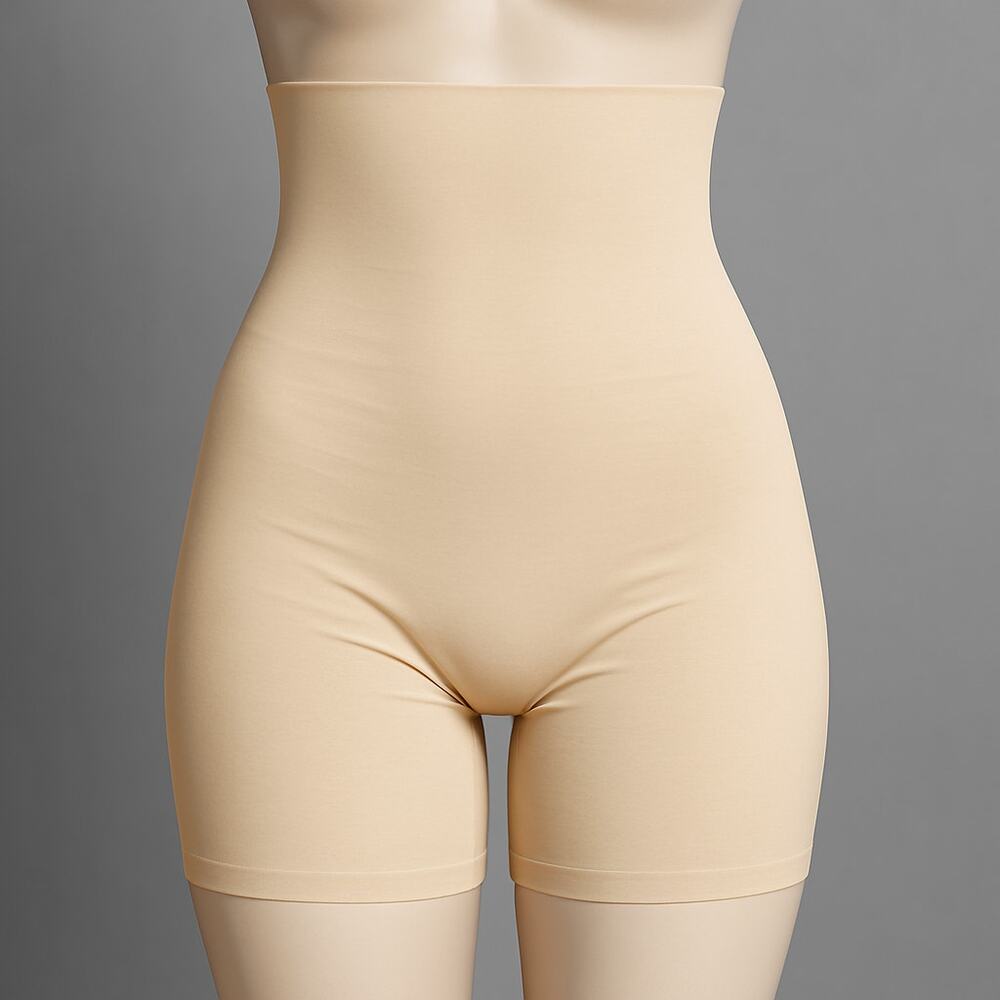 SKIMS Sculpting High Waist Mid-Thigh Shorts Beige Shapewear Size S